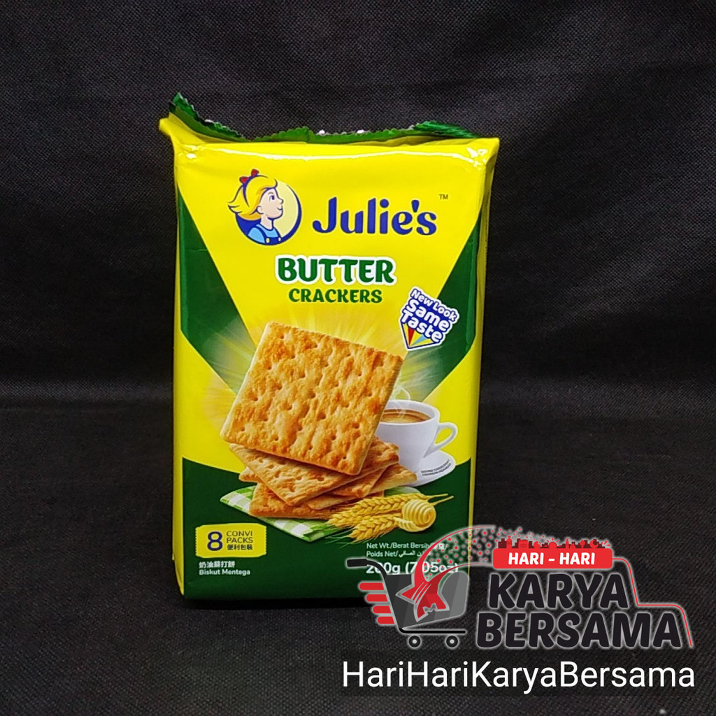 

MAKANAN RINGAN BISKUIT JULIES JULIE'S BUTTER CRACKERS CONVI PACK 8'S X 25GR