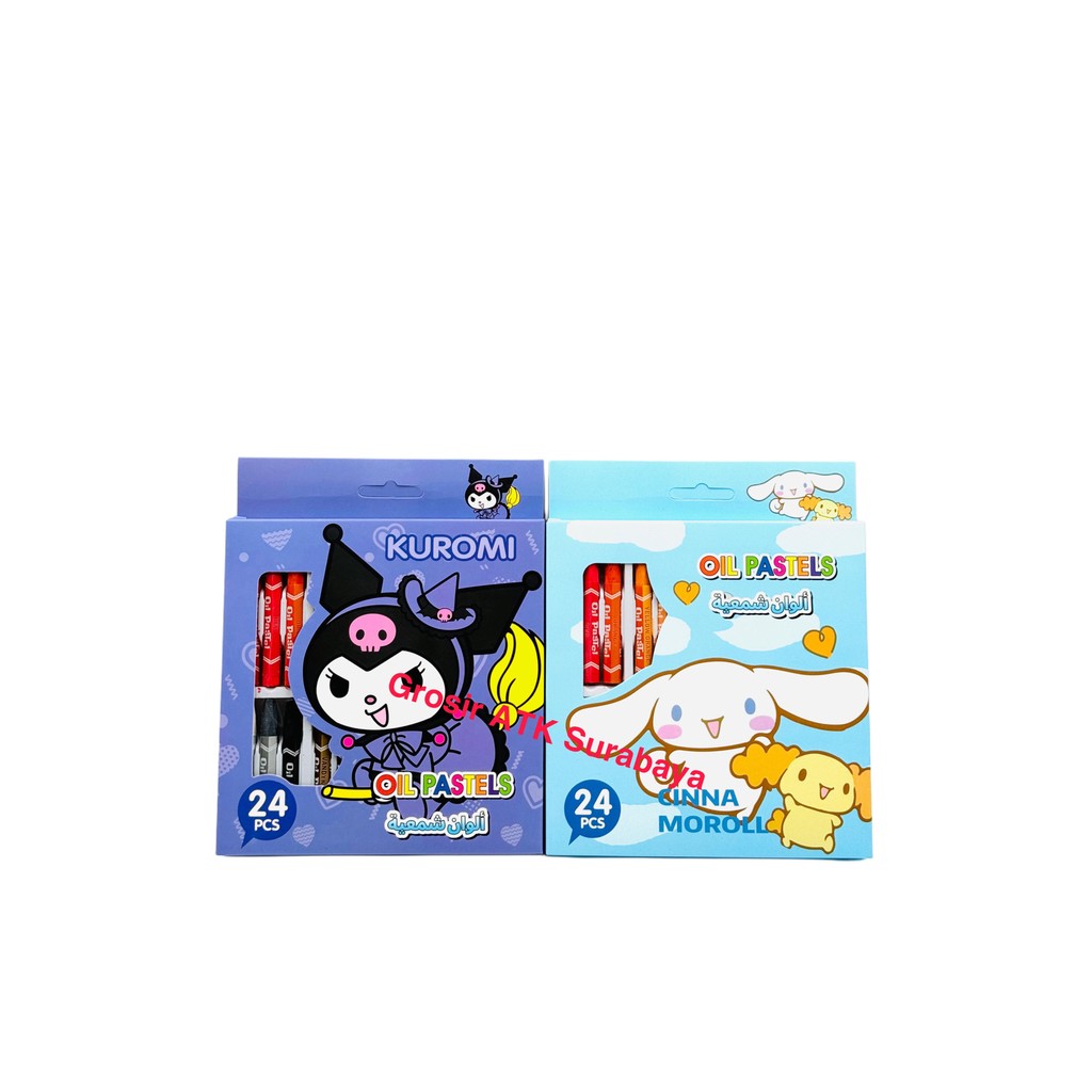 

( StaLand) CRAYON SANRIO 24 WARNA 3024 / Krayon Minyak / Oil Pastel Sanrio 24 Warna 3024 Kuromi Cinnamorol