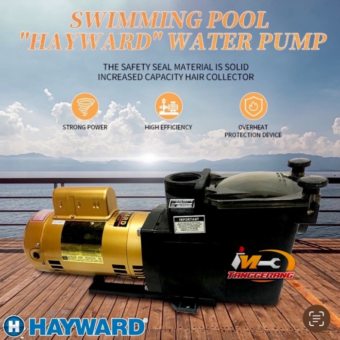 Pompa Kolam Renang Hayward 3HP - Model SP3004 Mesin Pompa Air Kolam Renang Hayward 3 HP 220V 1Phase