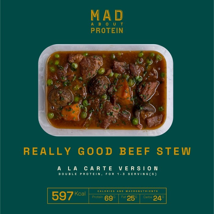 

[ALA CARTE] Really Good Beef Stew - MAD ABOUT PROTEIN Frozen Mealprep