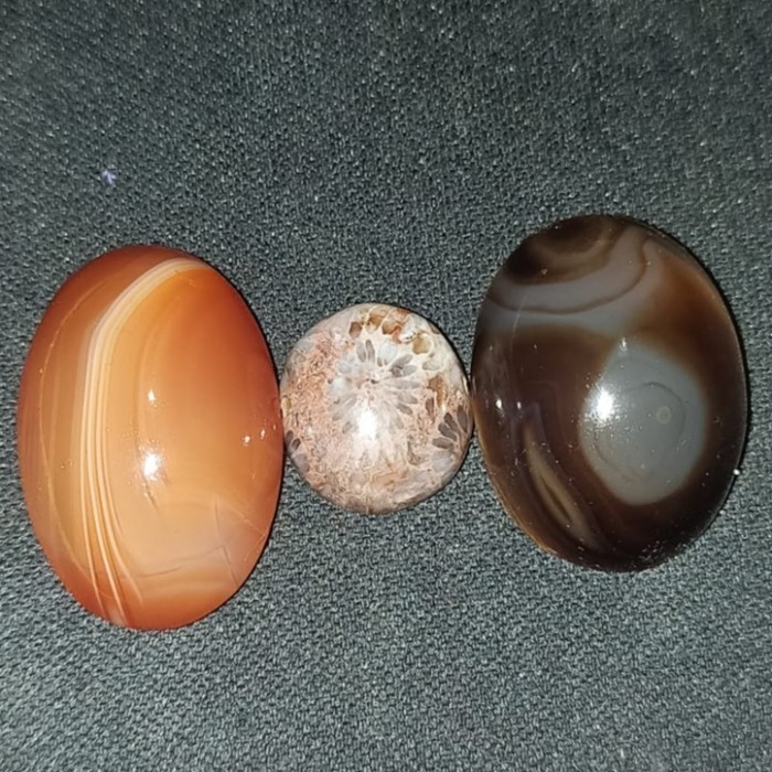 Paket Nomor 3 Natural Batu Akik Motif Gambar Unik Antik Bukan Cincin Perak Emas Bacan Pirus Kecubung