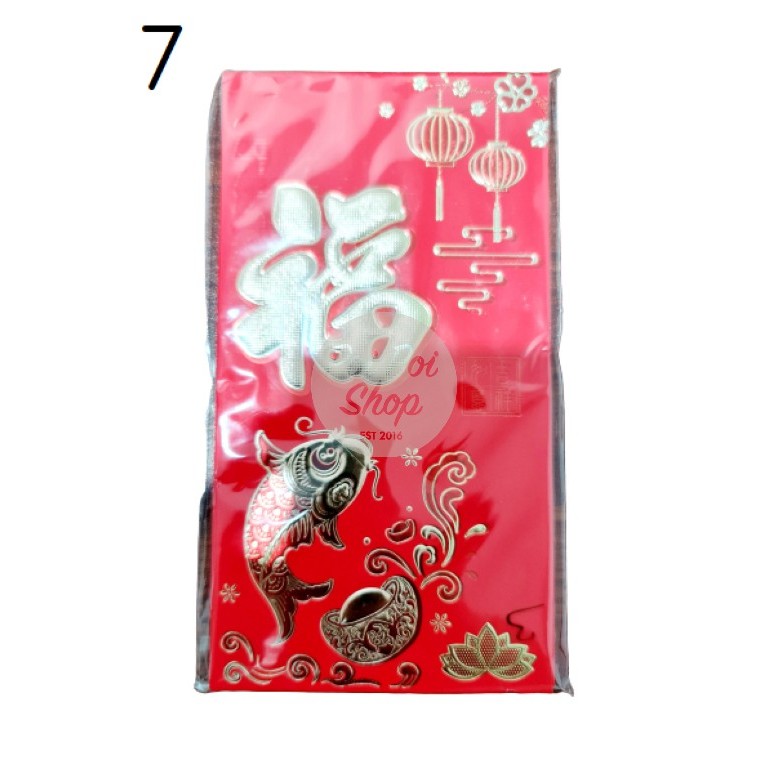 

Angpao Fu Panjang Emas 3D Timbul Angpao Fuk Pernikahan Imlek Isi 6pc - #7