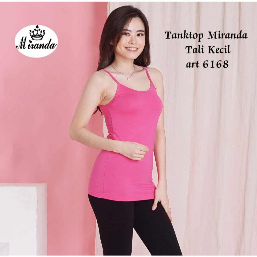 Tanktop Wanita Miranda Tali Kecil Polos Bahan Rayon 6168 - RajSeM