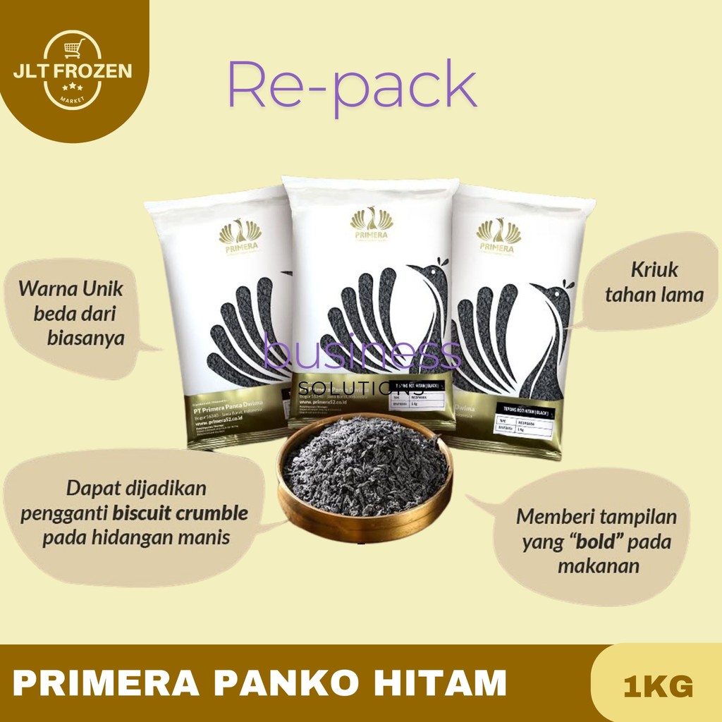 

Primera Panko Tepung Hitam / Tepung Roti Hitam / Repack 500gr & 250gr