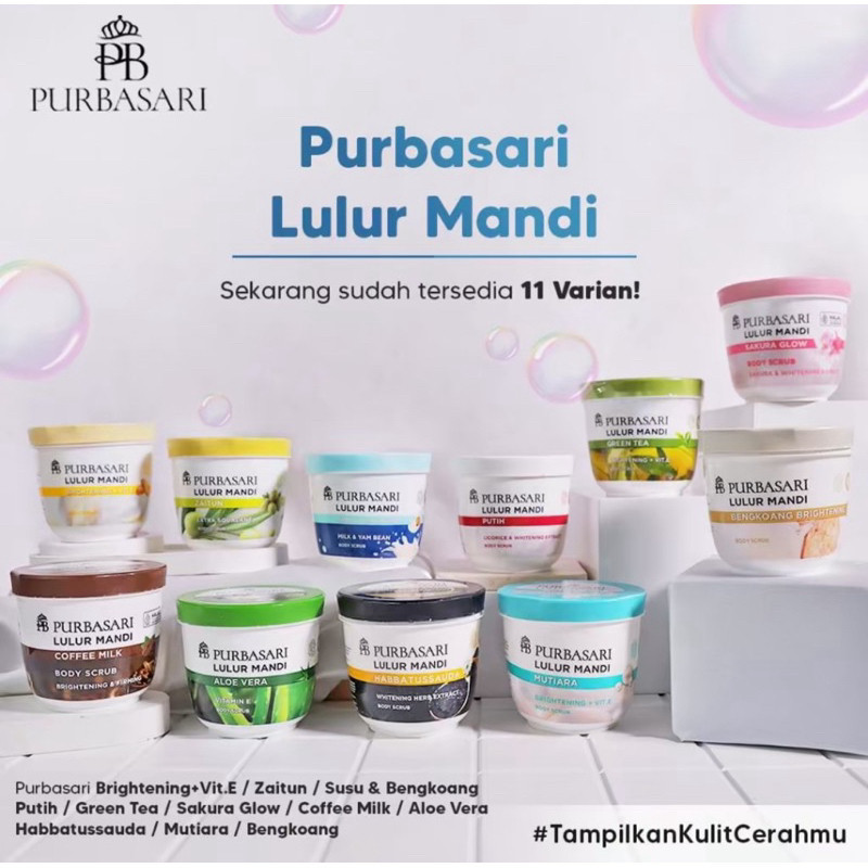 ❤️SiriBeauty❤️ PURBASARI LULUR MANDI BODY SCRUB 200&100gram