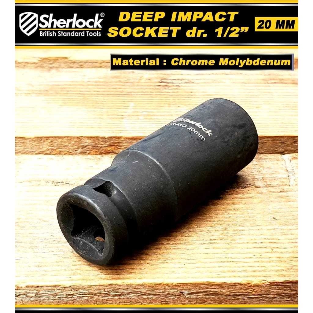 Mata sock impact dalam/Mata Sock Pukul Panjang 1/2" /Mata sok/Deep Impact Sock Sherlock 20 mm