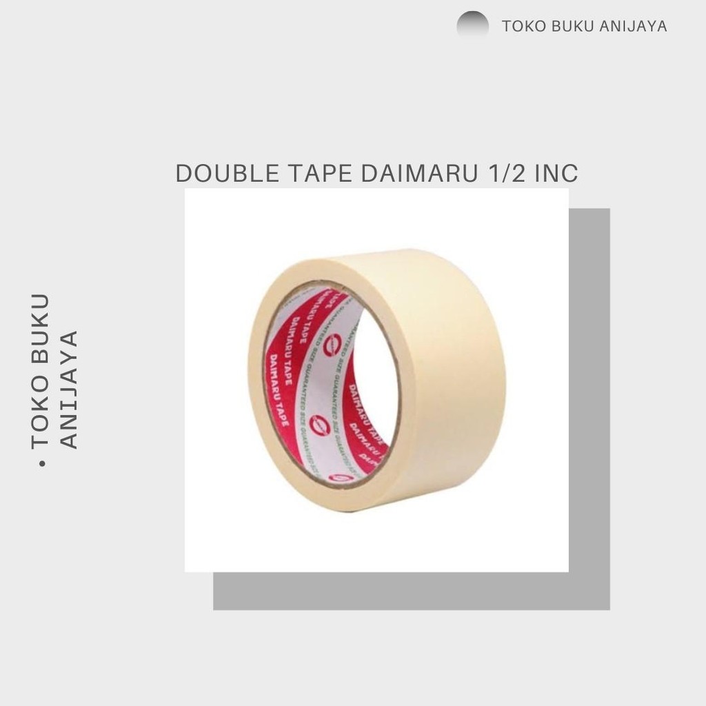 

DOUBLE TAPE DAIMARU 1/2 INC/LAKBAN PEREKAT DAIMARU 1/2 INC KUALITAS TERBAIK Kantor