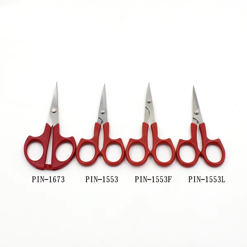 

PIN Brand Classic Red Scissors Sewing Tailoring Embroidery Scissors For Hair And Paper-Cutting With Warped Head PIN-1553