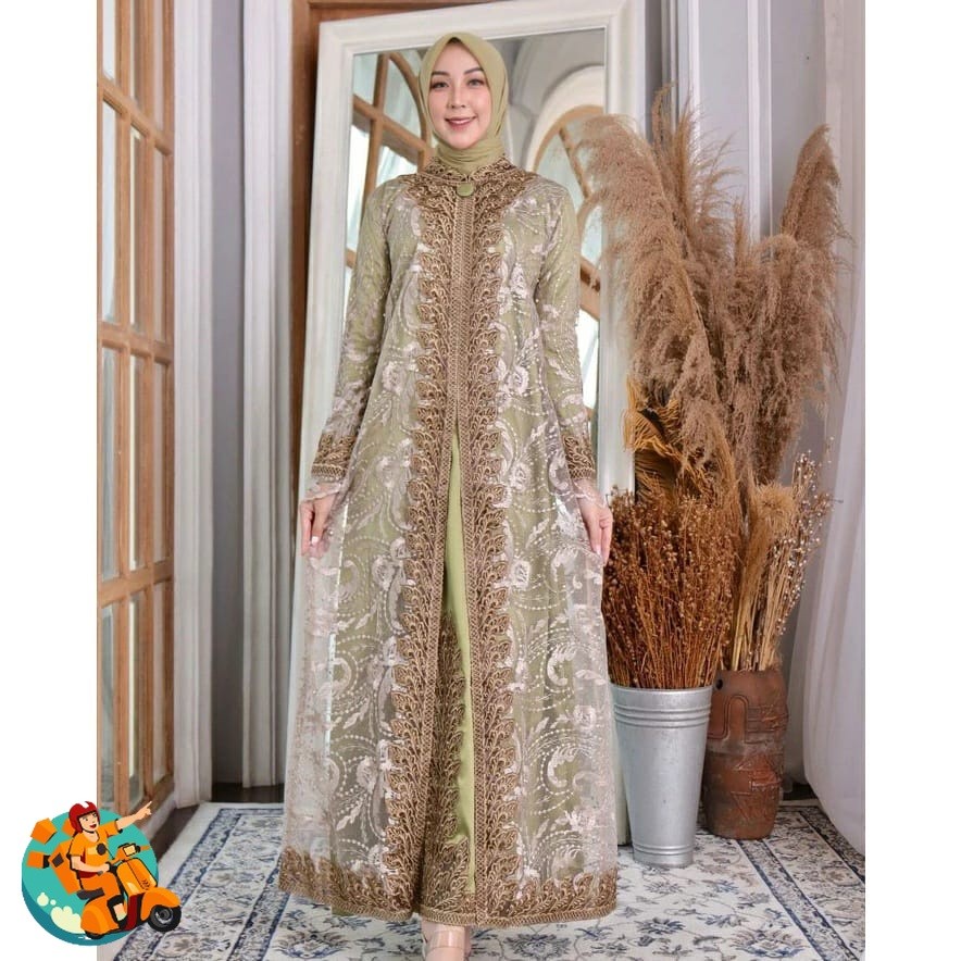 GAMIS MAXI CEMPAKA AULIA/GAMIS KONDANGAN LEBARAN/GAMIS BROKAT/DRESS KONDANGAN TERBARU 2022/GAUN PEST