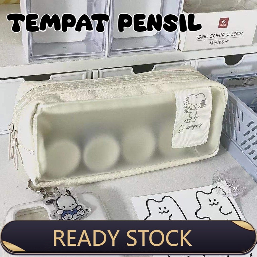 

COD Muji Snoopy Cute Large Capacity Pencil Case/pensil pouch/make up tas/Kotak Pensil
