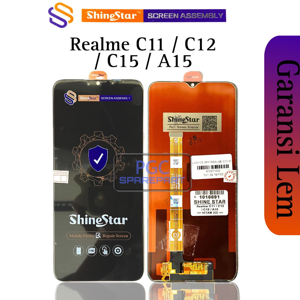 ORIGINAL SHINE STAR - LCD Touchscreen Fullset Realme C11 2020 (Universal) / C12 / C15 Mediatek / A15