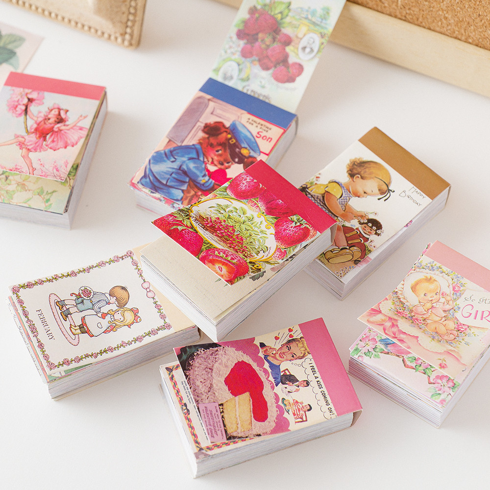 

99pcs/lot Memo Pads Sticky Notes Vintage animals Strawberry paper Junk Journal Scrapbooking Stickers Office School stationery