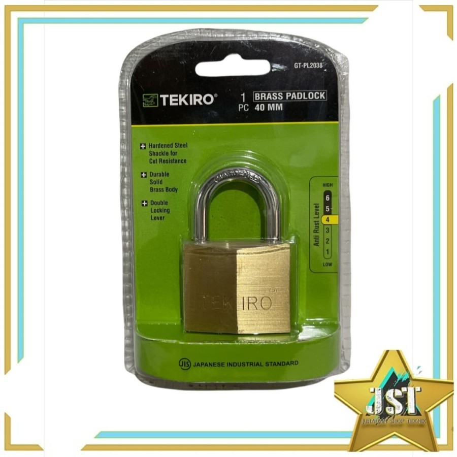 Tekiro Kunci Gembok PADLOCK 40mm Gembok KUNINGAN Tekiro Termurah