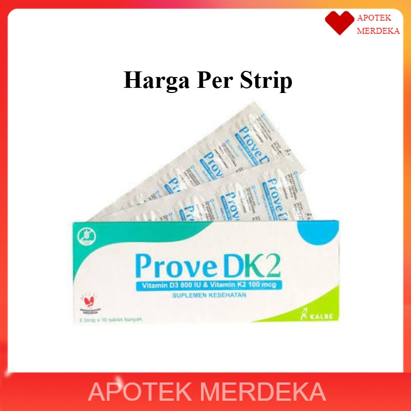 Prove DK2 Suplemen Vit. D3 800iu dan Vit. K2 100 mcg Strip