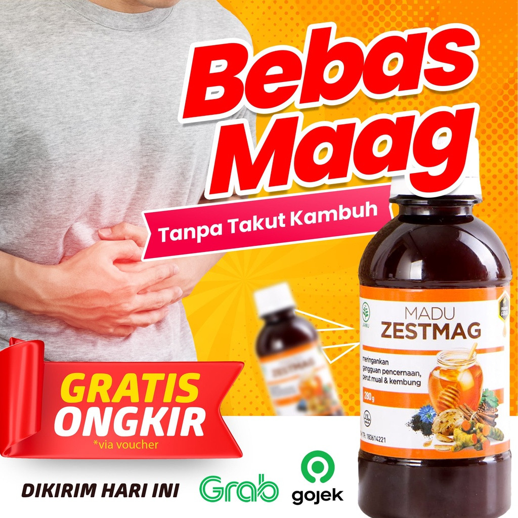 

ZESTMAG Madu Herbal Asam Lambung Gerd Maag 280 ml