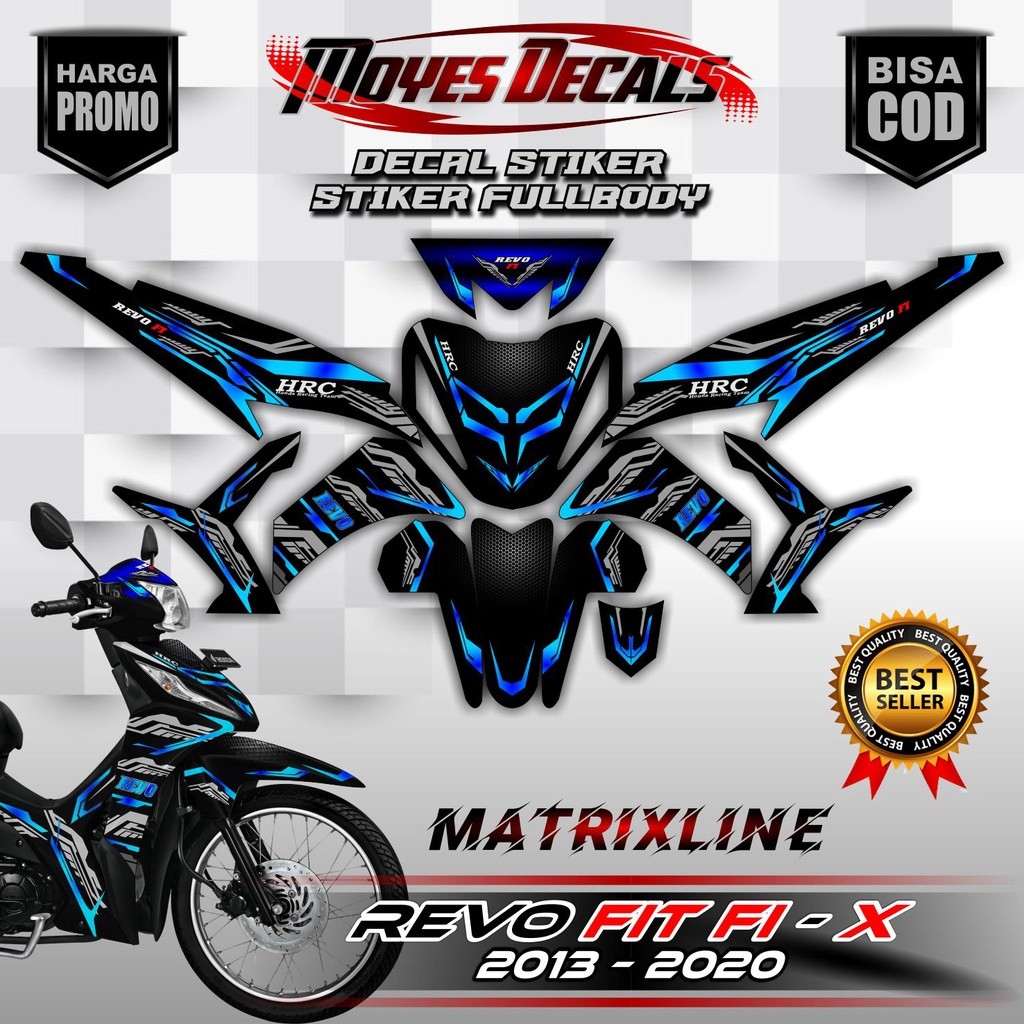 Decal Revo Fit Decal Revo Fi tiker Revo Striping Revo Fit Fi Motif Racing