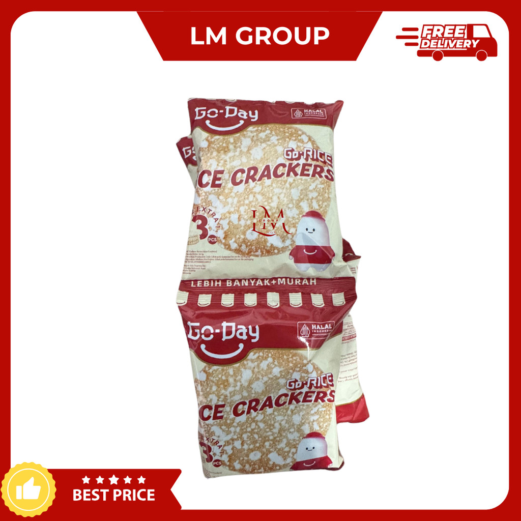 

GoRice GoDay Rice Crackers Krekers Beras 1 Renceng isi 10 pcs 16.5gr