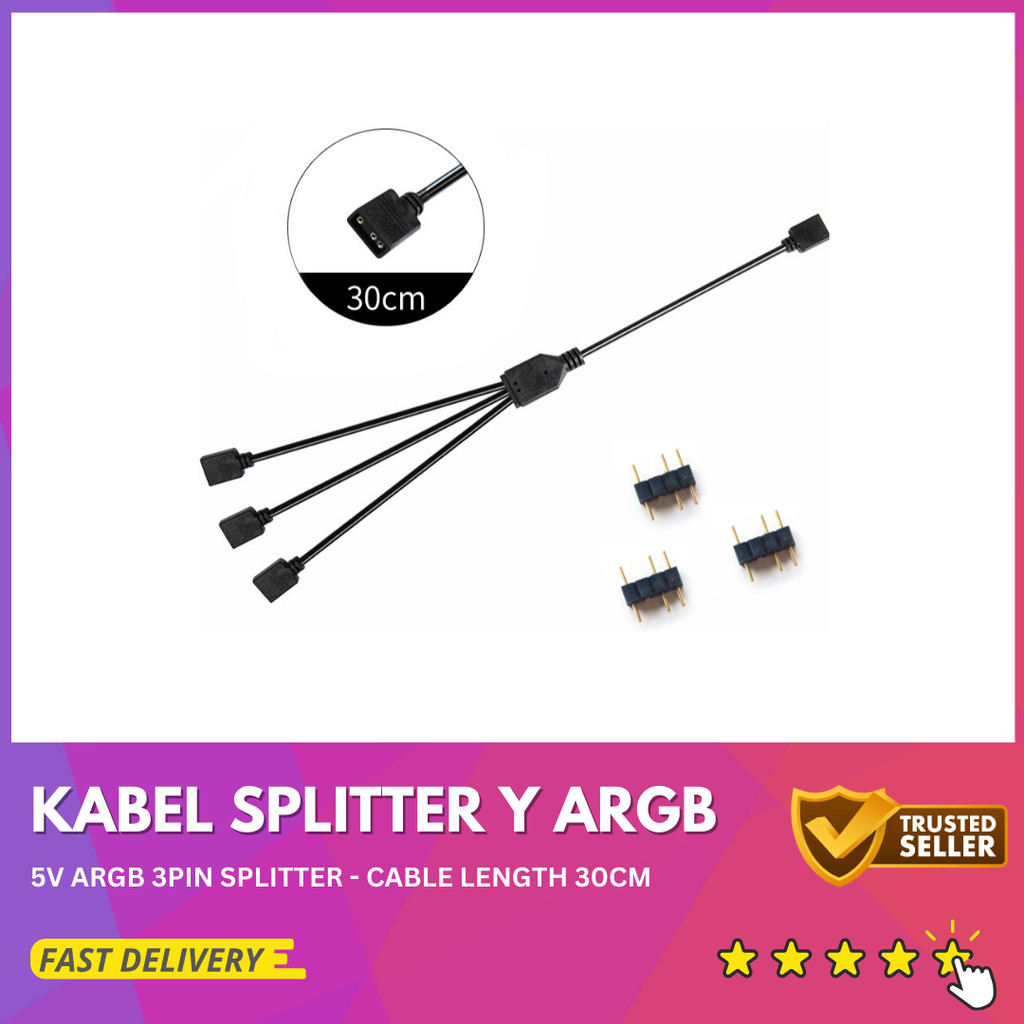 Kabel ARGB 3 Pin Y Splitter | ARGB 3 Pin Extension Kabel Hub
