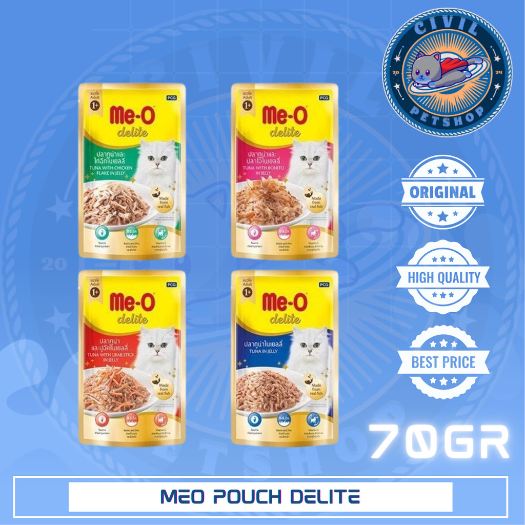 Meo Delite premium cat pouch 70gr