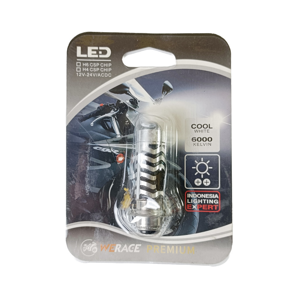 Lampu Depan LED original beat mio vario Laser Warace - H6 2 SISI H6 sepeda motor
