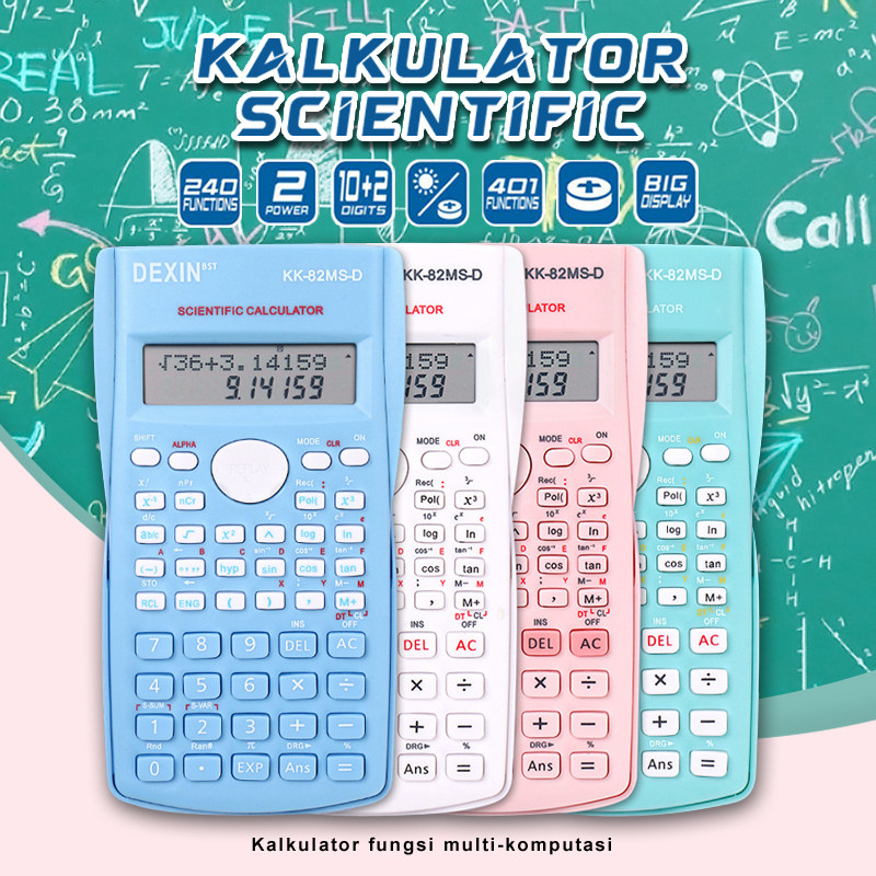 

Kalkulator Color Function Scientific Kalkulator 24 Fungsi Kalkulasi 3 Warna 1700 scientific calculator