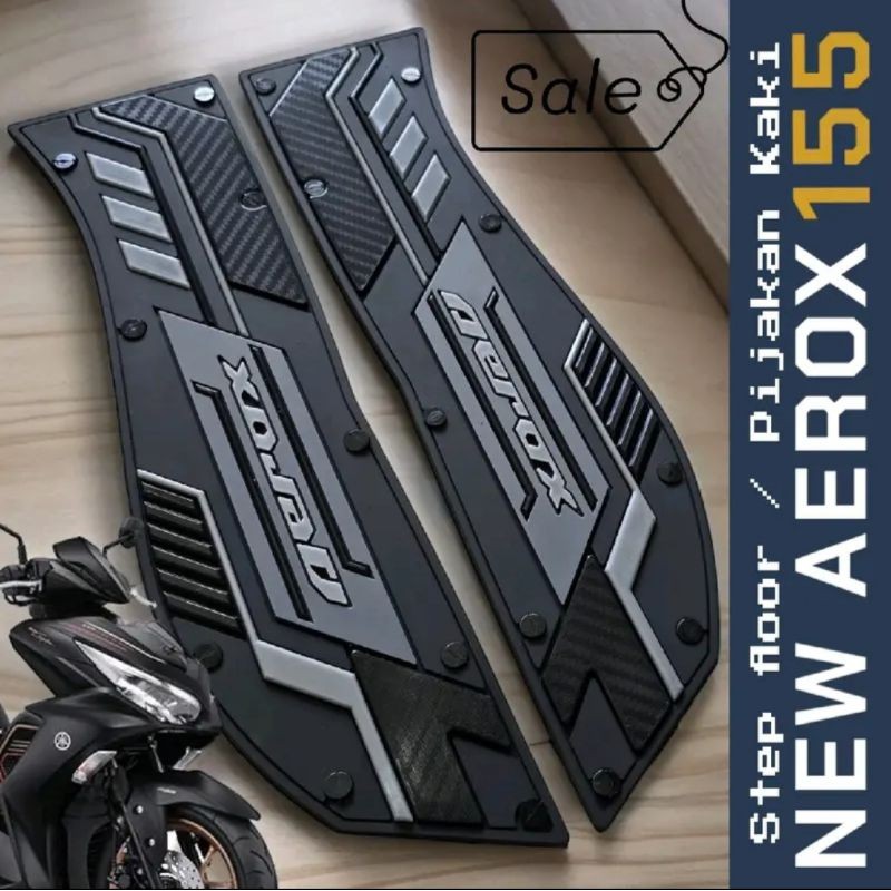 Motopad27 karpet motor new aerok 155 pijakan kaki Yamaha aerok alas kaki motor aerok 155 full karet 