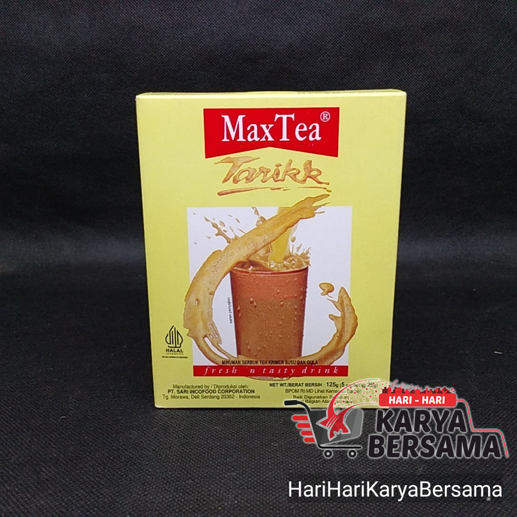 

MIUNUMAN BUBUK MAX TEA TARIKK BOX 5 SACHET X 25GR