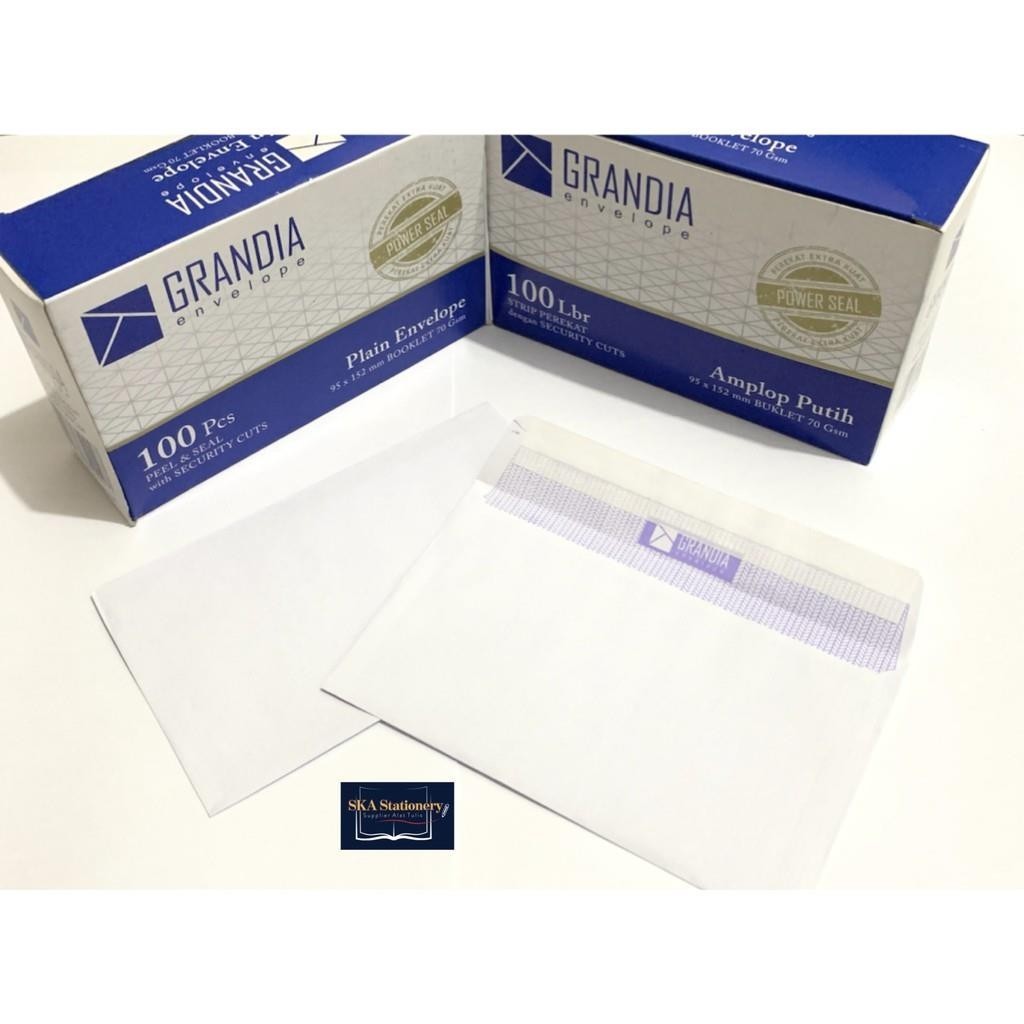 

(COD) Amplop Putih / Amplop Polos Pendek 104 Grandia (1 Pack isi 100 lembar)