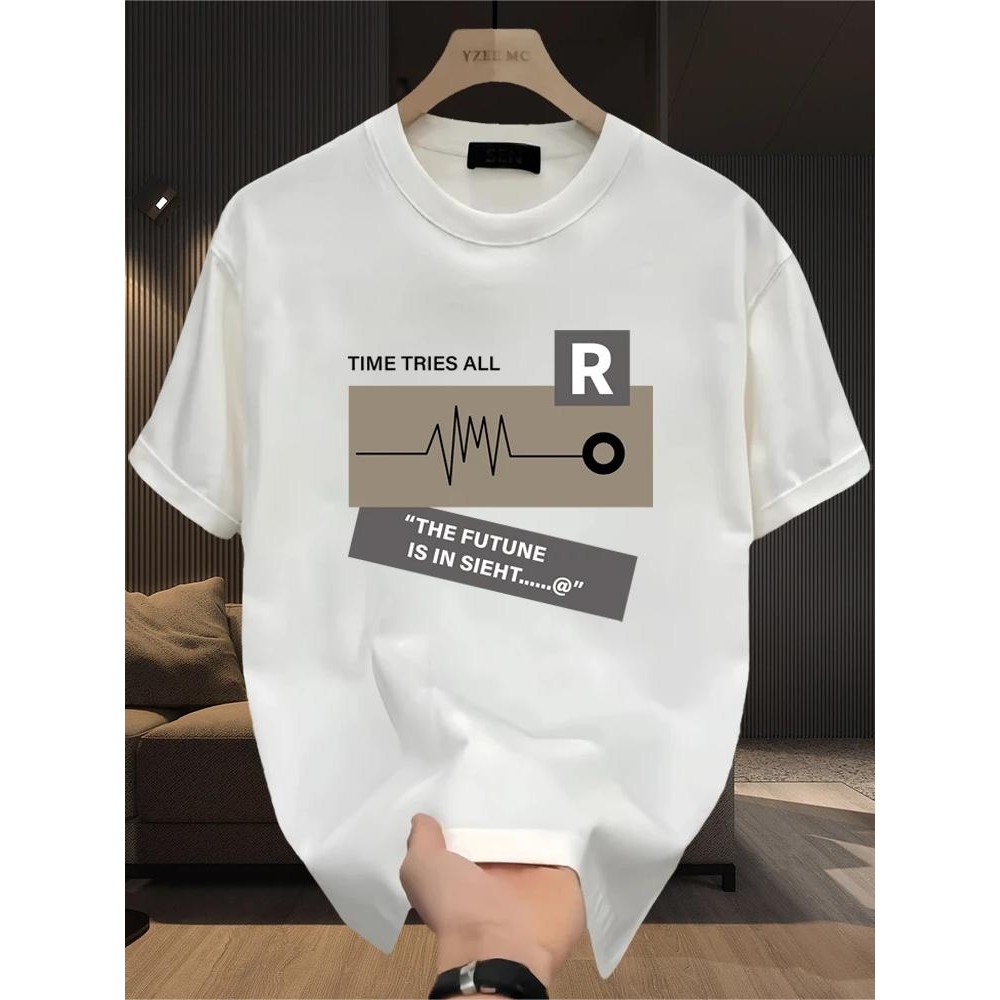 Bosgo Baju Kaos Distro Pria keren Retro Oversize t shirt Kaos Hitam Pria 100% Cotton 24S