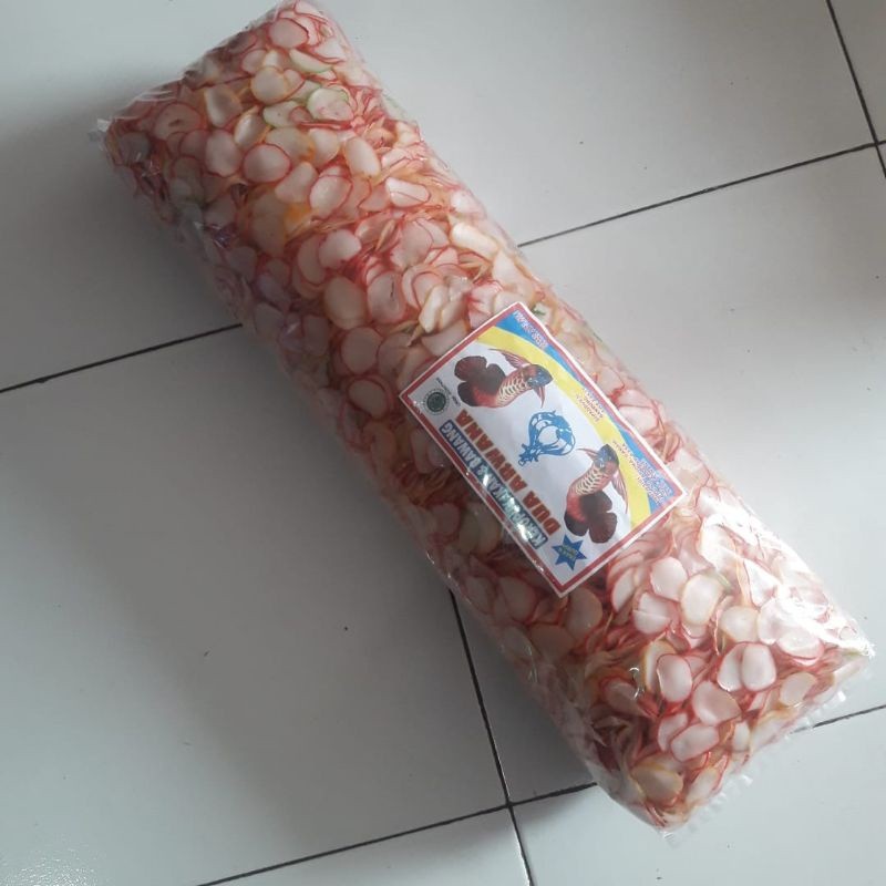 

KERUPUK BAWANG IRIS BIBIR SEBLAK / BUBUR MERK DUA ARWANA 1 BAL 5KG