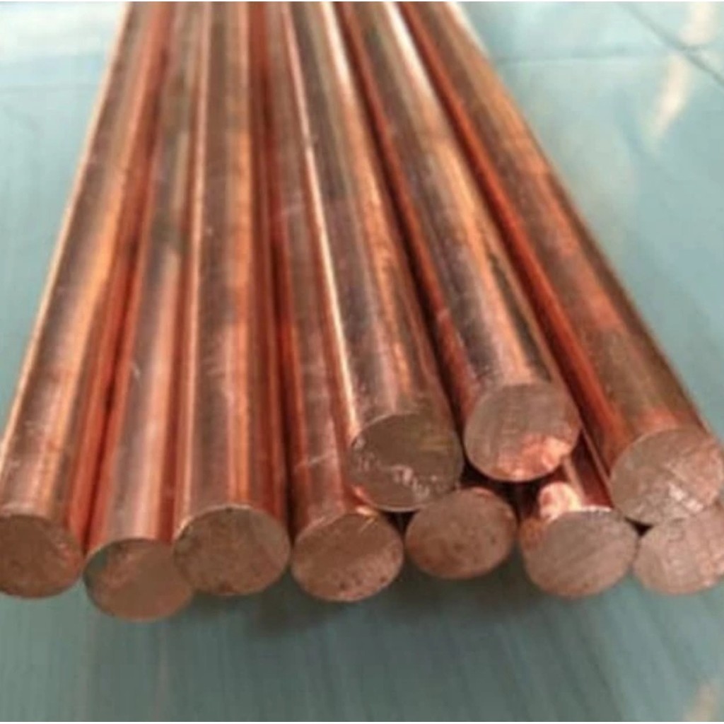 As tembaga 10mm x 1meter- tembaga bulat batangan