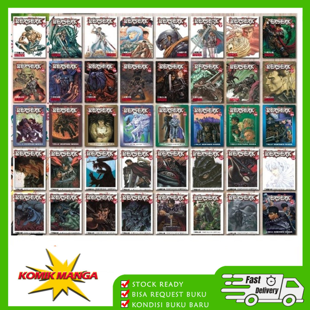 Komik Manga Berserk Full Set (41 book series) English
