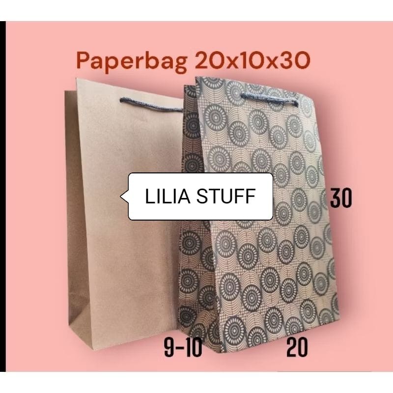 

Paperbag Polos Ukuran 20x9x30