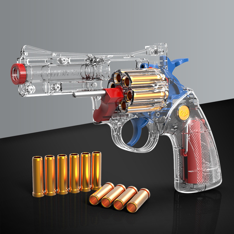 Revolver ZP-5 Soft Bullet Toy Guns Pistol Handgun Blaster Toy Gun Shell Ejection Transparent Foam Da