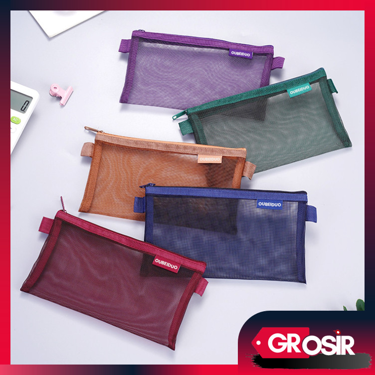 

Grosir - S6227 Kotak Pensil Jaring Transparan / Pouch Resleting Kapasitas Besar / Tempat Pensil Sekolah Anak / Kotak Pensil Jaring
