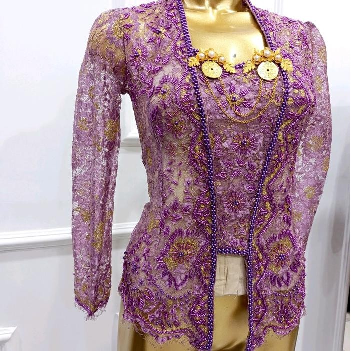 Kebaya Gold kristal Payet,,KEBAYA WISUDA, KEBAYA SAJA