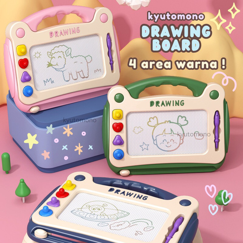 

NEW Papan Gambar Anak Papan Tulis Magnetik Warna Anak Balita