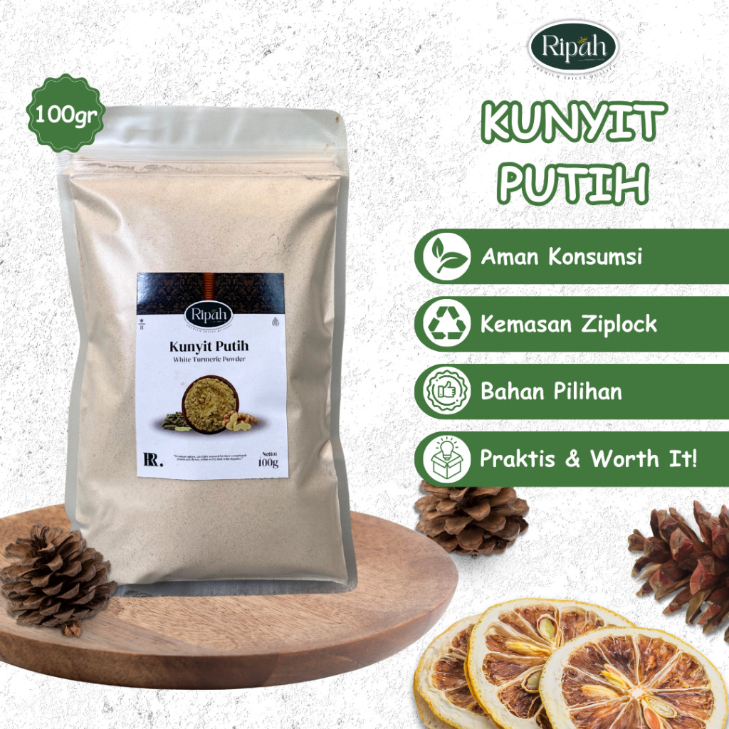 

100gr Kunyit Putih Bubuk / Ground Curcuma / Rempah / Ripah Rempah PREMIUM