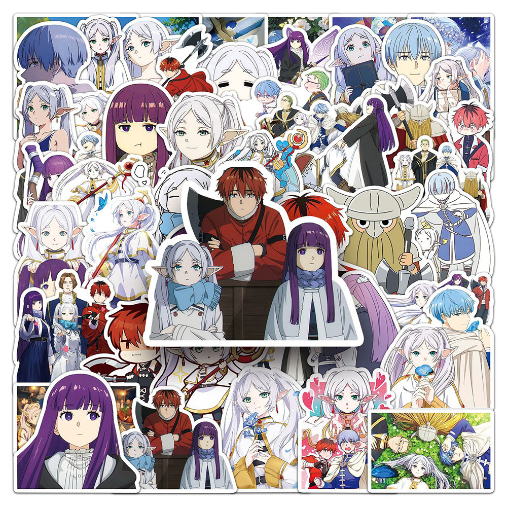

50pcs Frieren Beyond Journeys End Anime Stickers Himmel Frieren Sticker Waterproof Fern Stark Eisen Heiter Cartoon Decals