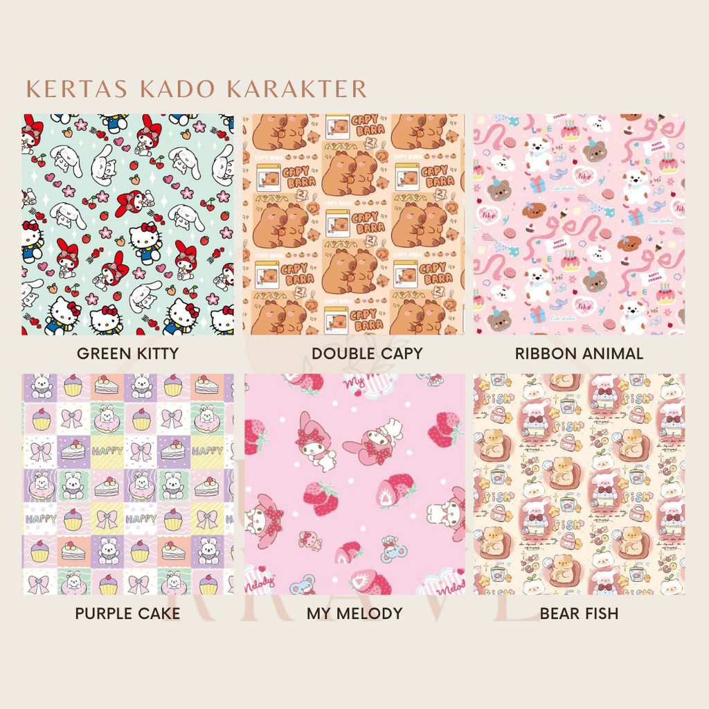 

RUMAH KRAVE - Kertas Kado Karakter Ulang Tahun Wrapping Paper