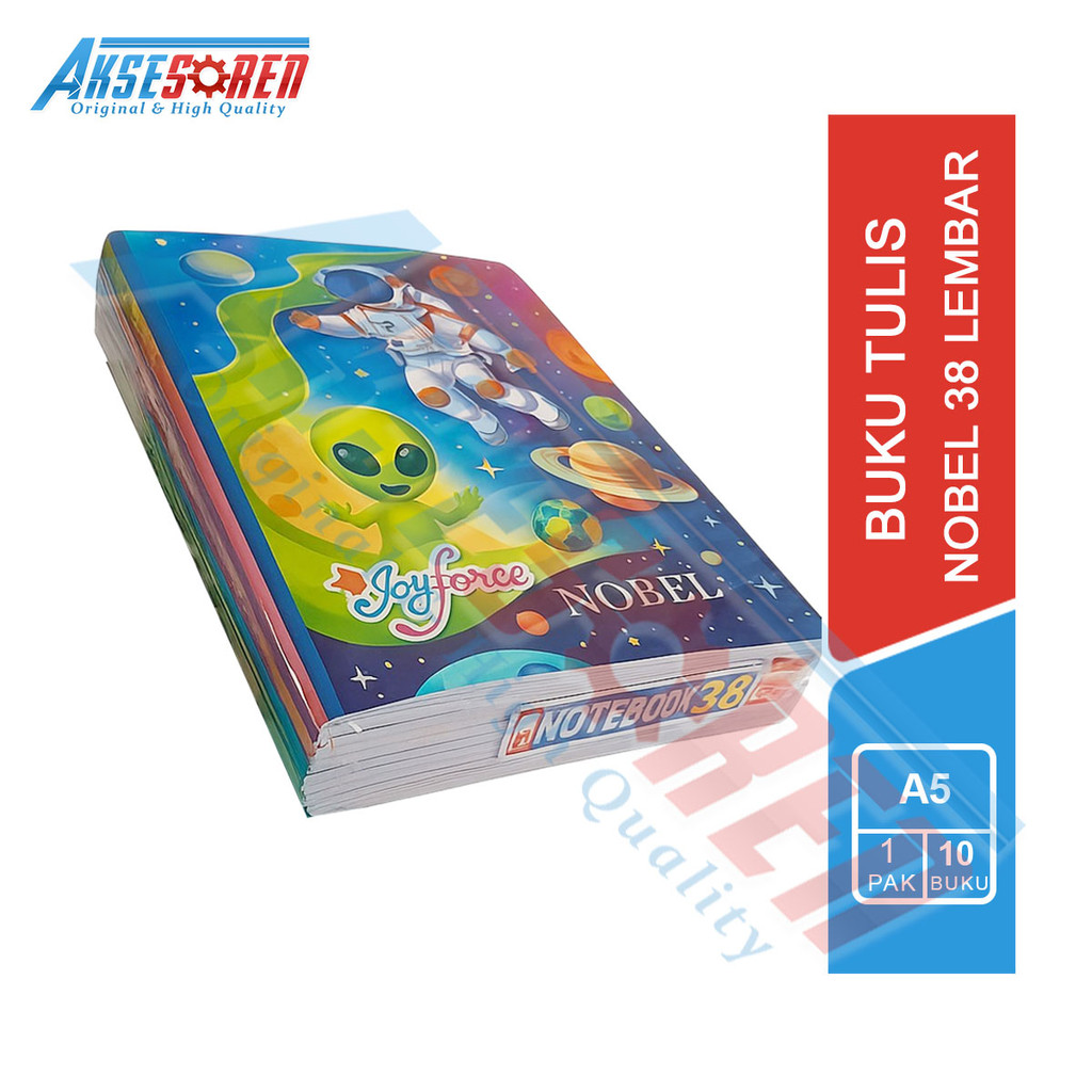 

Aksesoren Buku Tulis Nobel 38 Lembar [1 Pack/ 10 Buku] / Buku Tulis Sekolah Catatan Harian / Alat Tulis Lengkap 1 Pak / Write Book