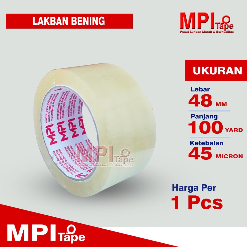 

Lakban Bening 48 mm x 100 Yard - Lakban Packing - MPI