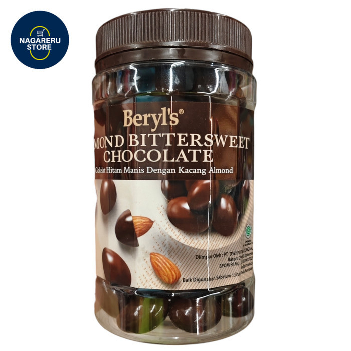 

Beryl's almond bittersweet chocolate (coklat hitam manis dengan kacang almond) 450gr
