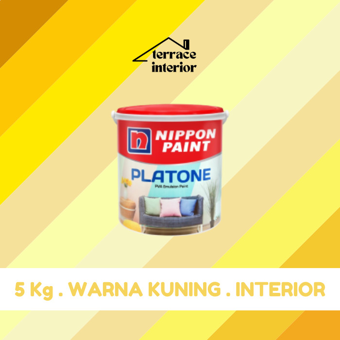 Cat Tembok Interior Nippon Paint Platone Warna Kuning 5 KG