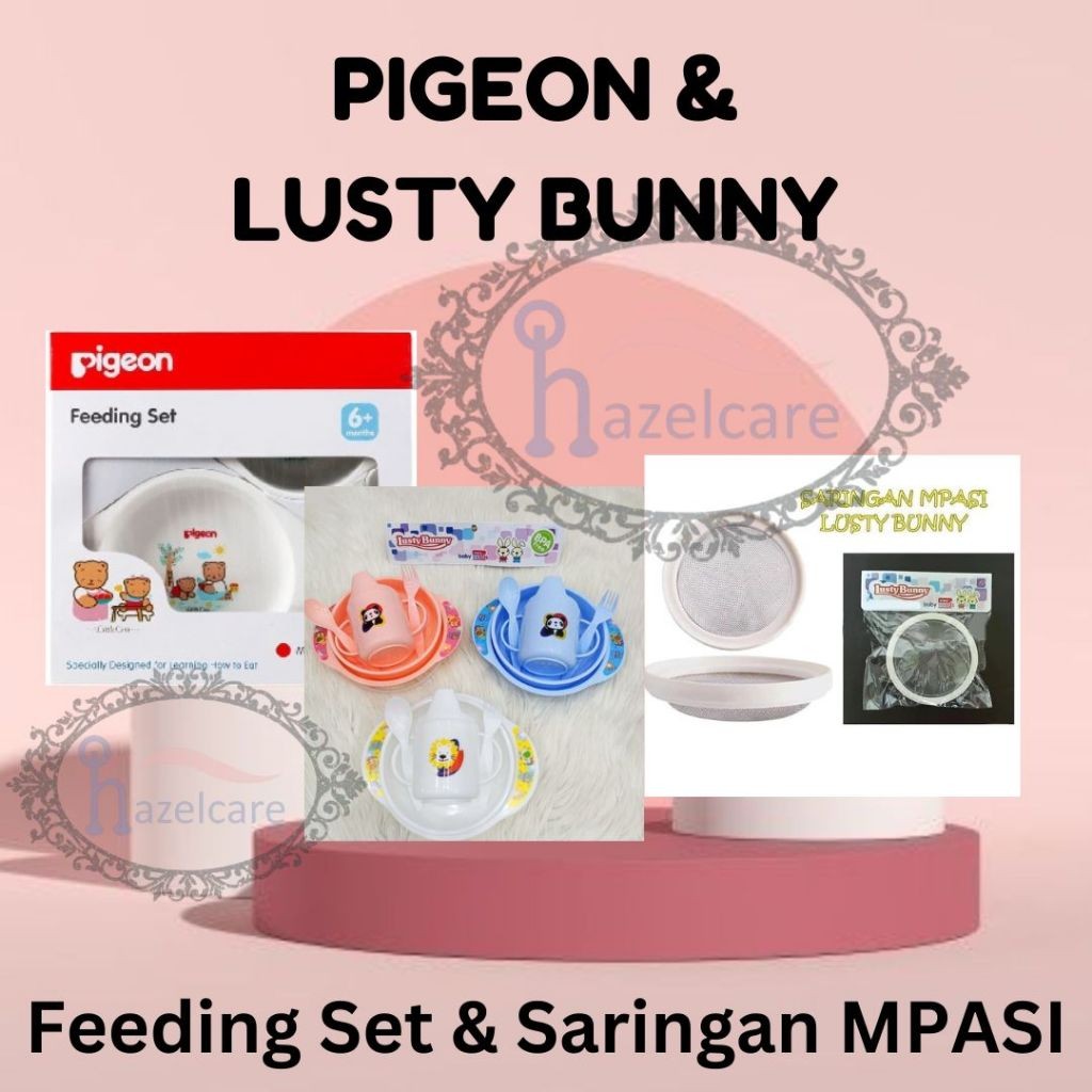 LUSTY BUNNY / Pigeon Feeding Set Mini / Saringan MPASI/ Peralatan Alat Makan perlengkapan  Anak Bayi
