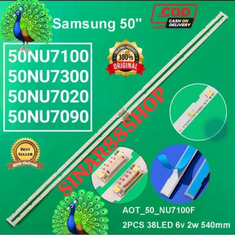 BACKLIGHT TV LED SAMSUNG 50 INC UA50NU7100 UA50NU7300 UA50NU7020 UA50NU7090 UA 50NU7100 50NU7300 50N