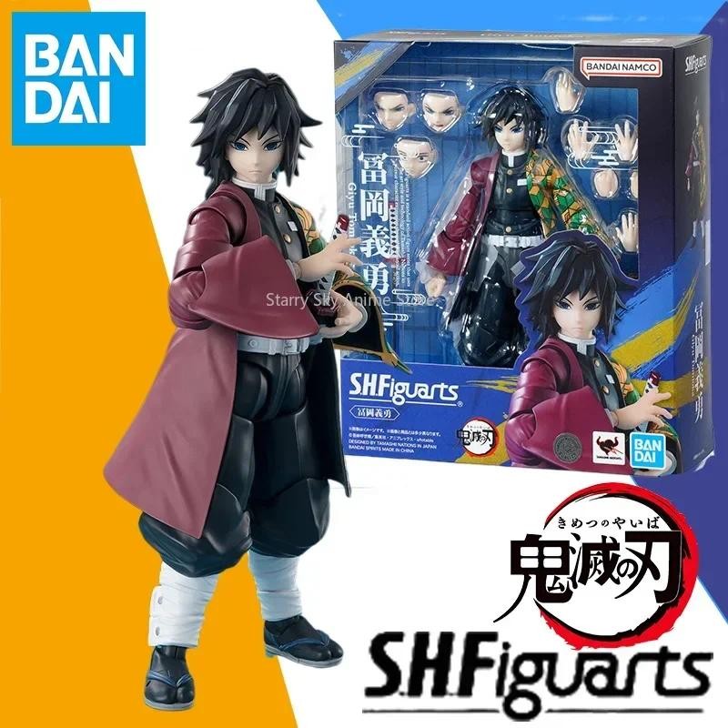In Stock Bandai Original S.H.Figuarts SHF Demon Slaye Giyu Tomioka Anime Action Figure Model Finishe