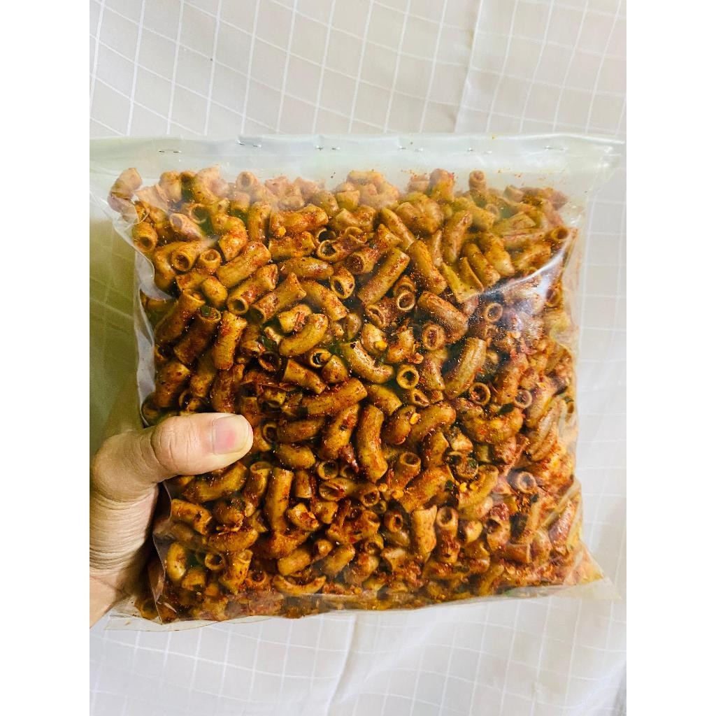 

sebring makaroni bantat pedas daun jeruk bumbu melimpah/makaroni bantat original daun jeruk kemasan 500gr 250gr 100gr