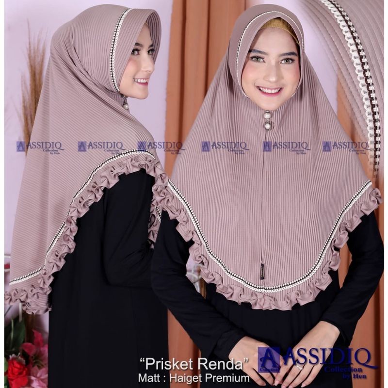 HIJAB INSTAN PLISKET RENDA GOTIK/ JILBAB JUMBO MURAH BAGUS