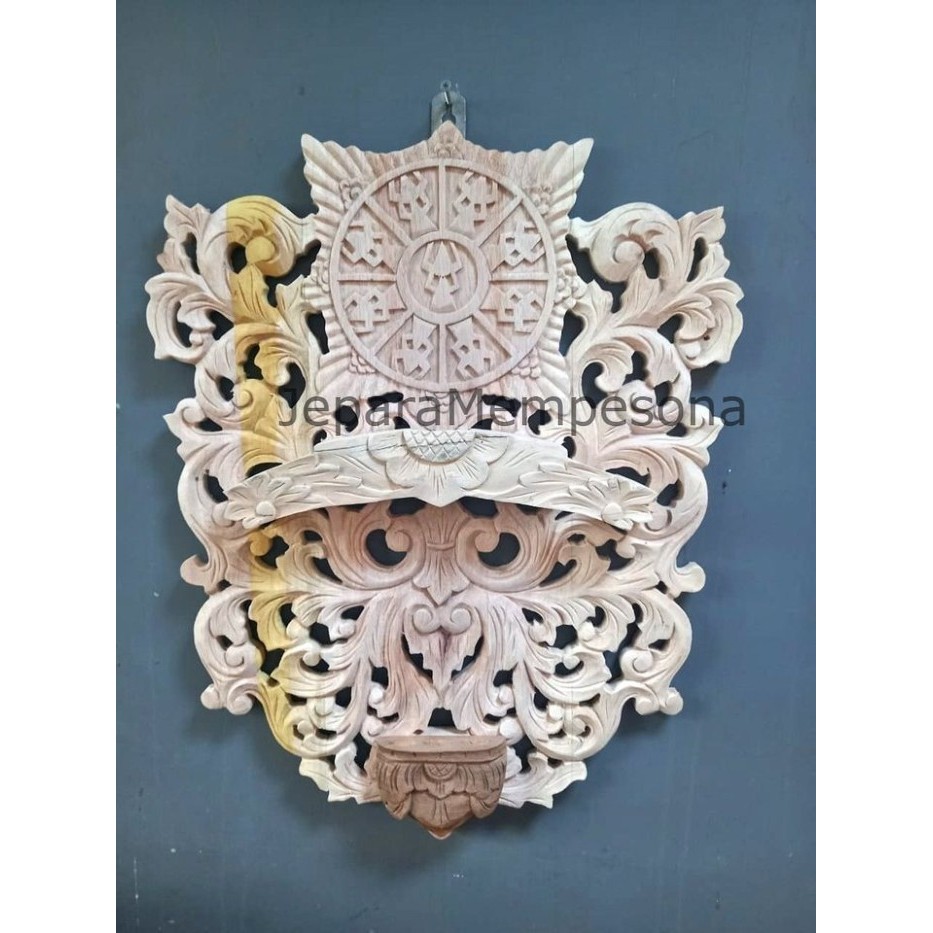 blawong pusaka wilwatika ukir alus dari majapahit ukiran logo kerajaan majapahit isi 3 termurah kayu